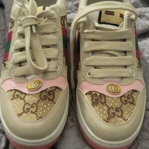 Gucci Beige and Pink Women's Sneakers